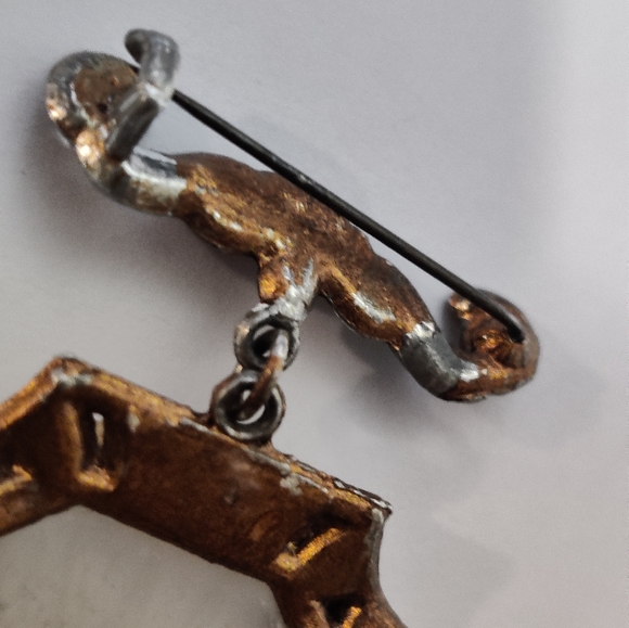 Rare Singer & Kantor Art Deco Camphor Glass Fob brooch - Picture 13 of 16